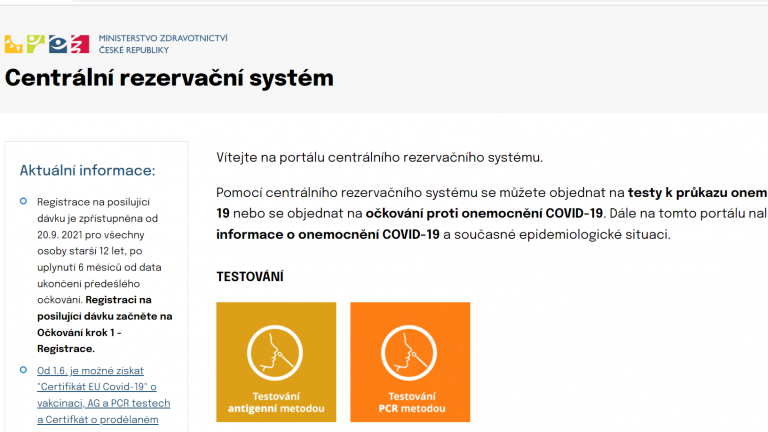 Informace o očkování a monoklonálních protilátkách