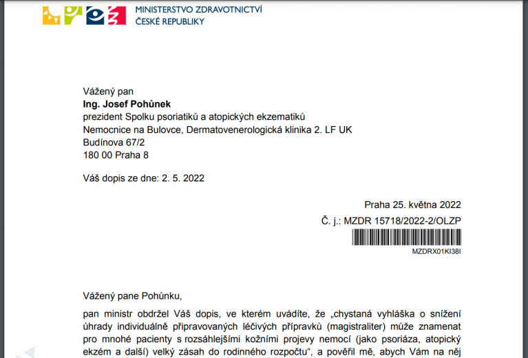 Odpověď z MZ k návrhu vyhlášky na zrušení plateb zdravotních pojišťoven Odpověď z MZ k návrhu vyhlášky na zrušení plateb zdravotních pojišťoven