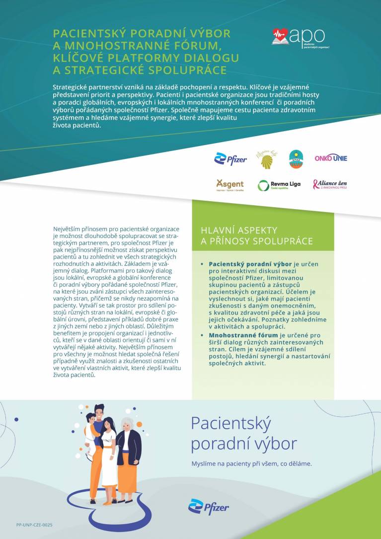 Spolupráce napříč pacientskými organizacemi s farmaceutickými firmami Spolupráce napříč pacientskými organizacemi s farmaceutickými firmami