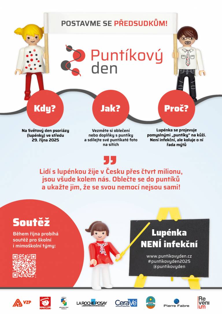 Puntíkový den: Podpora lidí s lupénkou Puntíkový den: Podpora lidí s lupénkou
